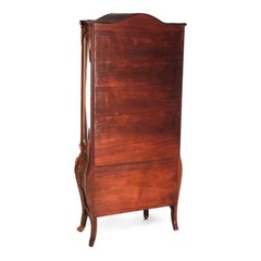 Antique Vernis Martin Decorated Kingwood & Ormolu Bombe Vitrine c1900