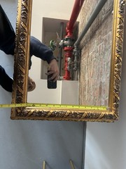 Antique Wooden Bathroom Cabinet Wall Cabinet Medicine Cabinet with mirror