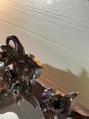 Antique Rosewood Victorian Cabinet Mirror Server Sideboard Carved 1860