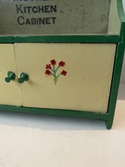 Vintage Little Mothers Wood Toy Kitchen Hutch Cupboard Cabinet 12” x 10.75”