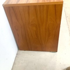 Scandinavian Modern Teak Veneer Credenza or Media Cabinet