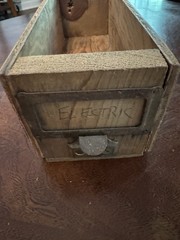 Wood Antique Parts Cabinet Drawer, Great Shape 11 5/8”x3 3/4”x4” Likely Handmade