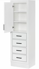 New ARIEL Hepburn Linen Bathroom Storage Cabinet – White