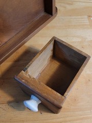 Antique Apothecary Spice Wall Hanging Wood Cabinet Six Drawers