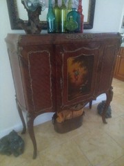 19th Century Vernis Martin Style Painted Music Cabinet