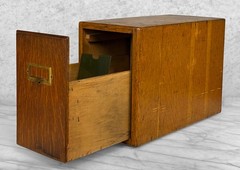 Antique Quartersawn Oak Library File Card Catalog Cabinet by Shaw-Walker