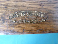 Antique Solid Oak Jessen & Rosburg Chicago Six Drawer Watch Makers Cabinet