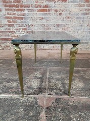 French Empire Vintage Marble Top Brass Coffee