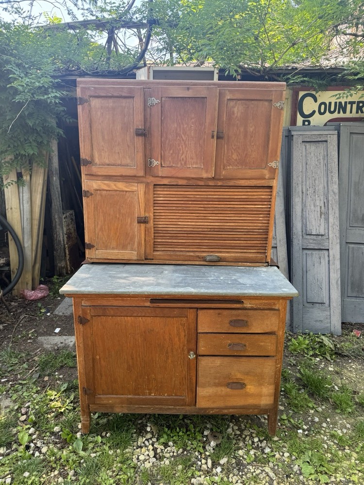 Antique Hooser Cabinet Kitchen Cabinet 67”x40”x24” Local Pick Up