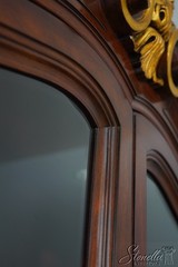 65943EC: KARGES French Louis XV Gold Gilt Trim China Cabinet