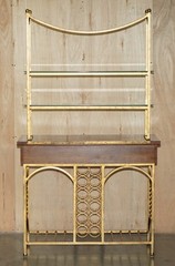 STUNNING AMERICAN MID CENTURY MODERN CIRCA 1960’S MAHOGANY & BRASS DRY BAR
