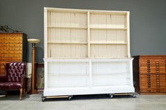 Antique Mercantile General Store Display Apothecary Cabinet Bar white Counter