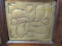Antique Chestnut Tin Punched Brass Panel Large Wooden Pie Safe Cabinet – Pick Up