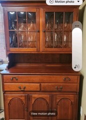 1971 Solid Cherry China Cabinet w/ Lenox Mount Vernon Provenance – Excellent…