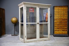 Vintage Antique Apothecary Bakers Cabinet Glass Display Case Country Store wood