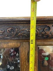 Superb Quality Solid Oak Carved American Display Cabinet.