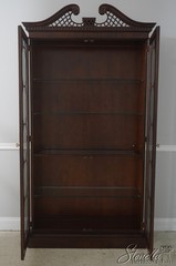 71046: HENREDON Chippendale Style 2 Door Mahogany Curio Cabinet