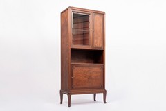 Art Nouveau Antique Inlaid Wooden Cabinet by Majorelle, France, Signed