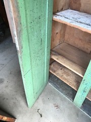 Early Americanantique 2 Door green painted cupboard 48.5 x 73 x 18 D