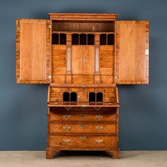 Queen Anne Trumeau Antique Walnut Oak United Kingdom Circa 1705 Original
