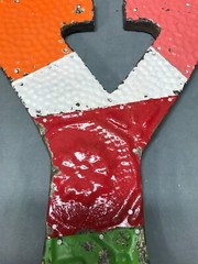 Decorative Salvaged Tin Ceiling 12″ Patchwork Mix Color Letter Y Metal 360-25B