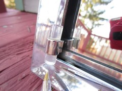 Vintage NATTCO Mirr-O-Nette Chrome Mirror Medicine Cabinet Lighted Lucite Knobs