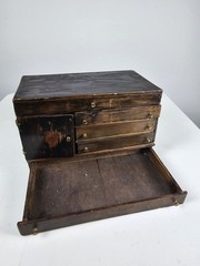 Antique Early Primitive Apothecary Cabinet Multi Drawer Merchant Storage Chest