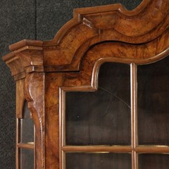 Dutch vitrine display cabinet bookcase furniture wood antique style 20th cent