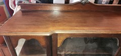 Antique Queen Anne Style China Cabinet Curio Living Dining Room Furniture TLC
