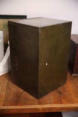 Vintage Industrial file cabinet ledger book holder Salesman Sample antique metal