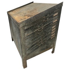 Antique Steel Printer’s Typeset Cabinet GA20717