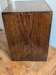 Oak 5 Graduated Drawer Small Cabinet Ceramic Insert Drawers Victorian Antique