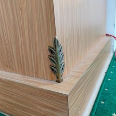 4pcs of Vintage Solid Brass Olive leaf Box Corner Protector Decor Shelf