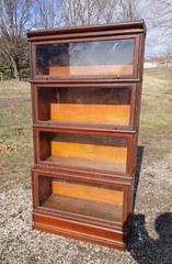 Antique Wernicke 4 Sections Step Back Barrister Bookcase Quarter Sawn Oak 1897