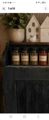 Vintage Primitive Farmhouse Spice Cabinet 19″×17″×7″ – Great Condition