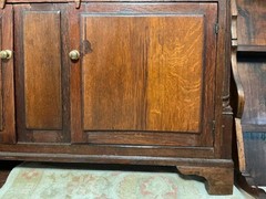 Antique English Oak Welsh Dresser Cupboard Storage Cabinet