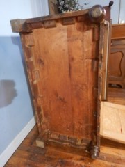 Antique German Pine Dry sink Cupboard Lift Top Original Grain Painted drysink