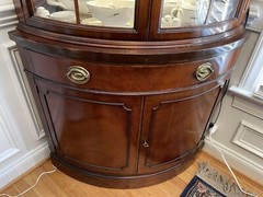 Pair of Drexel New Travis Court Mahogany Corner China Cabinets 1954…#1 &￼2