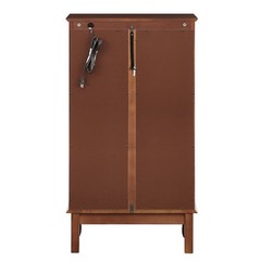 Curio Cabinet Lighted Curio Display Cabinet Walnut (E26 light bulb not included)