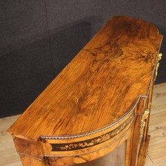 English sideboard furniture cabinet in inlaid wood antique style 20th century