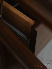 69202: KARGES Colonial Walnut Convex Glass Georgian Style Breakfront