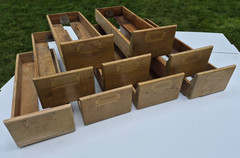 Vintage Library Card Catalog File Drawers Lot of 9 Remington Rand ?
