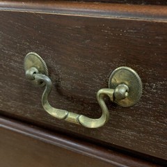 VTG 1950s Link Taylor Hand Carved Solid Mahogany Wood 9 Drawer Chest On Chest