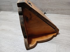 Vintage Style Wooden Corner Hanging Cupboard/Wall Cabinet W Shelves
