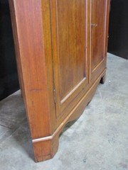 19th Century American Federal Mahogany Corner Cabinet; Chippendale Style Doors