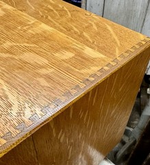 Vintage Wood Card Catalog 4 Drawer Tiger Oak Library Desk File Cabinet