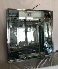 Mid Century Recessed Double Door Shadow Box Medicine Cabinet Mirror Old 1950-24B
