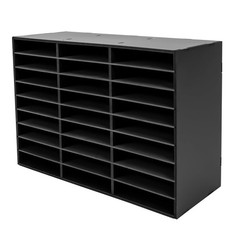Black 27Slots 1 27 Compartments Literature Organizer, Desktop File Sorter Mail C