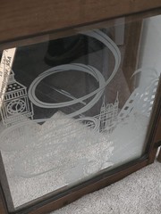 Vintage pipe wall cabinet. Wood And Glass.Sherlock Holmes.16 Slots. Very Nice.