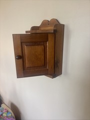 Rustic Solid Wood Hanging Medicine Spice Cabinet Primitive Custom Made Vintage